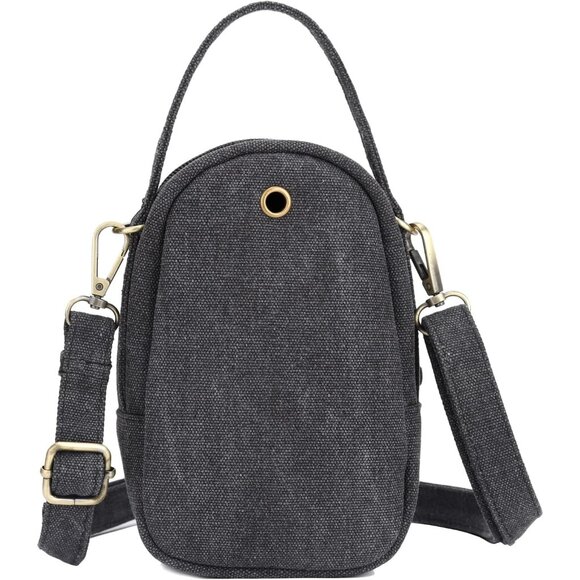 Women's S3 Black Vintage Embroidered Cute Mini Cross Body Bag Small Handbag - Picture 2 of 6